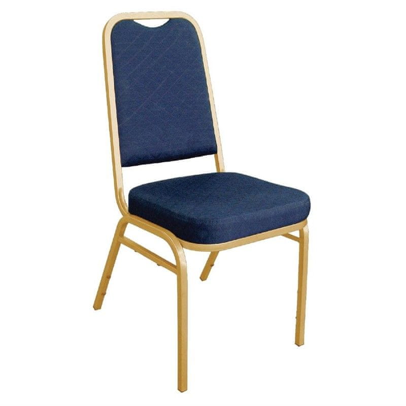 Bolero stolná stolička s hranatým operadlom modrá (sada 4ks)